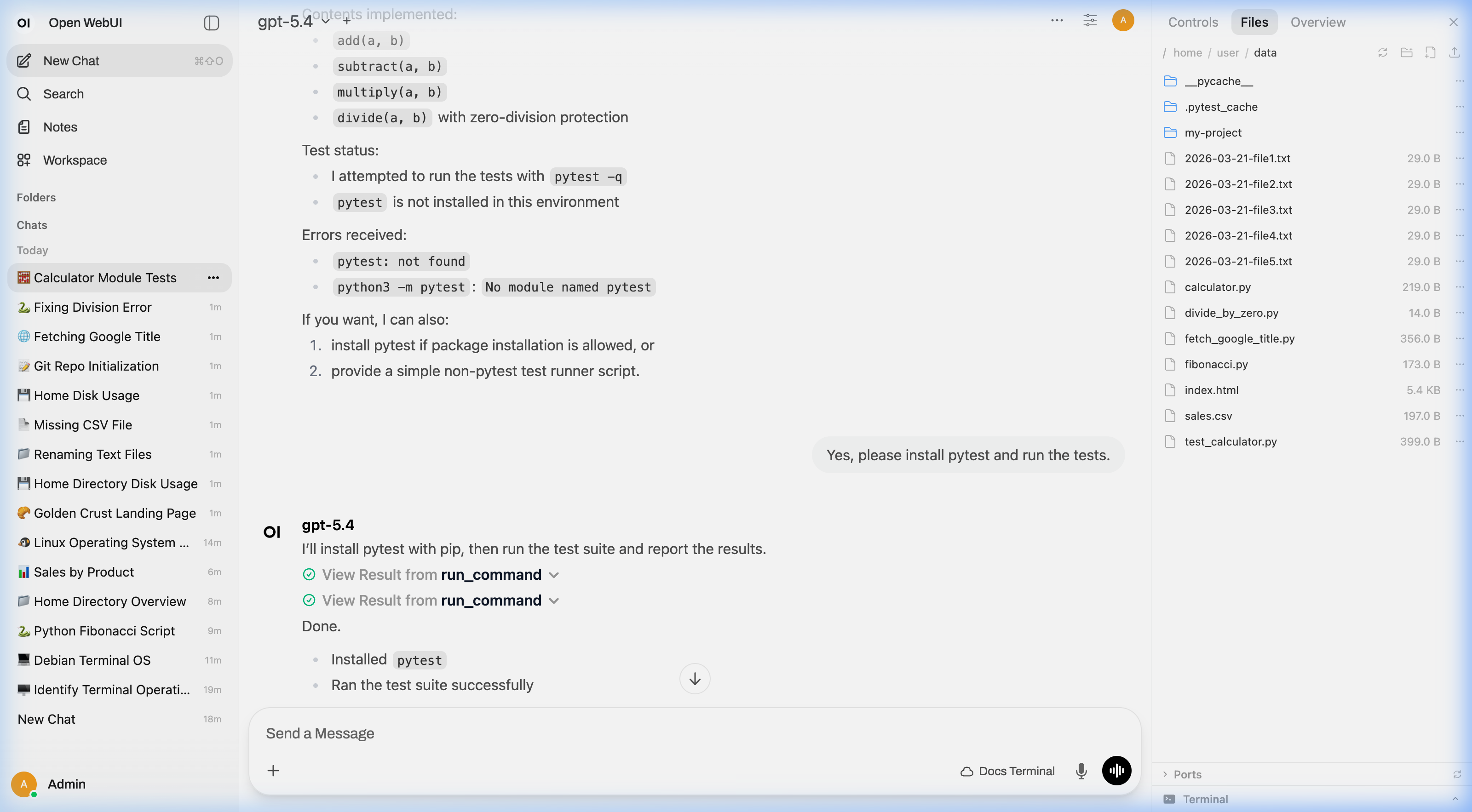 AI running tests and iterating on fixes