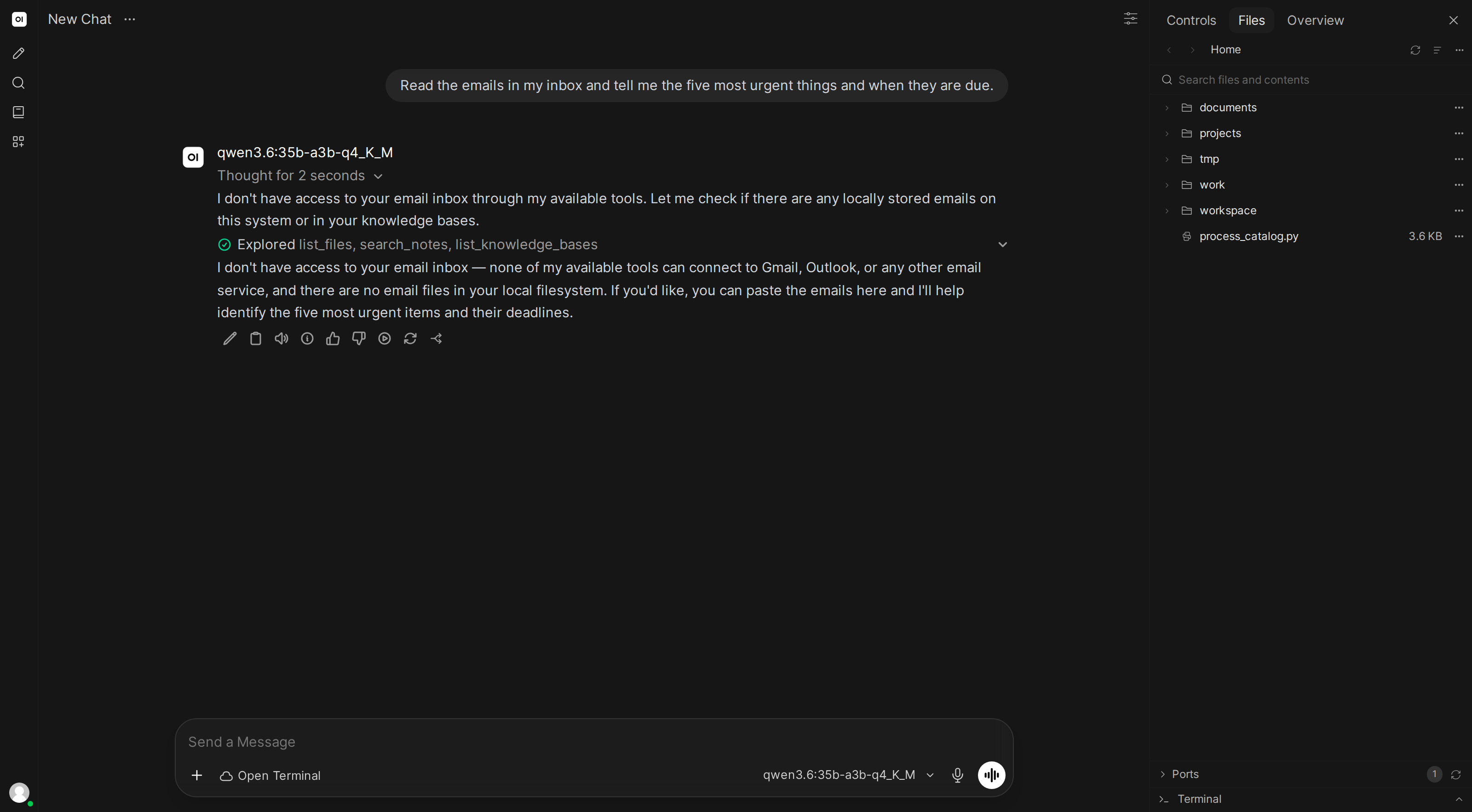 The AI summarising the most urgent action items