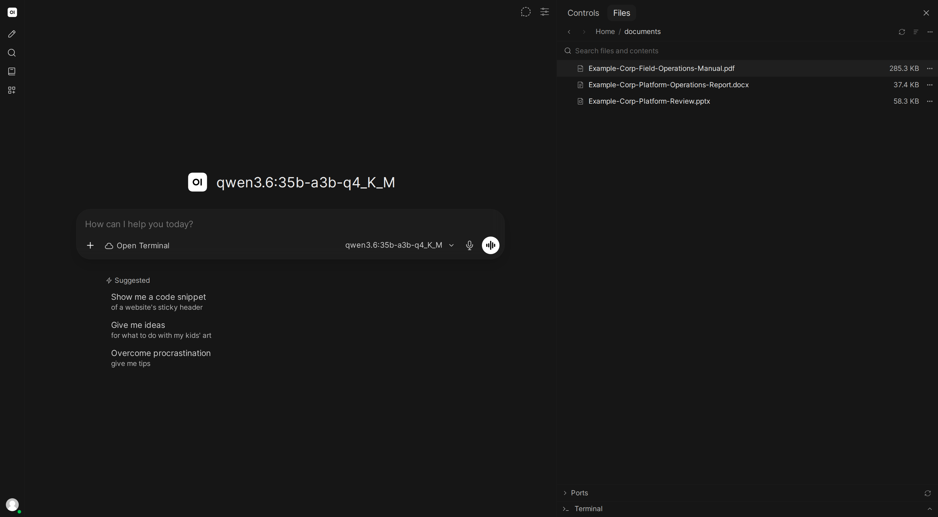 Files listed in the browser with their names and sizes
